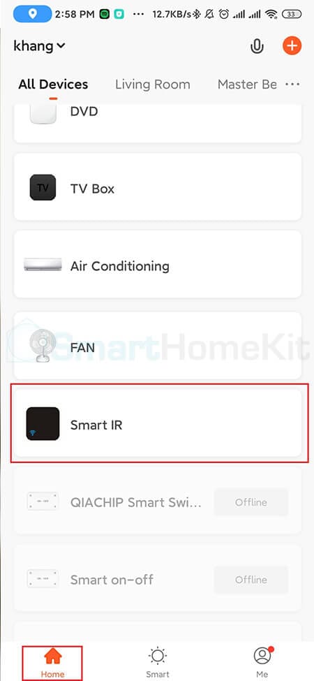 Hướng dẫn cài đặt điều khiển hồng ngoại Tuya S06 10 cai dat dieu khien hong ngoai tuya s06 smarthomekit 6a 1
