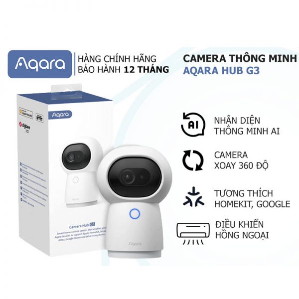 Camera Aqara G3 Indoor 2K AI Tracking CH-H03 Quốc Tế