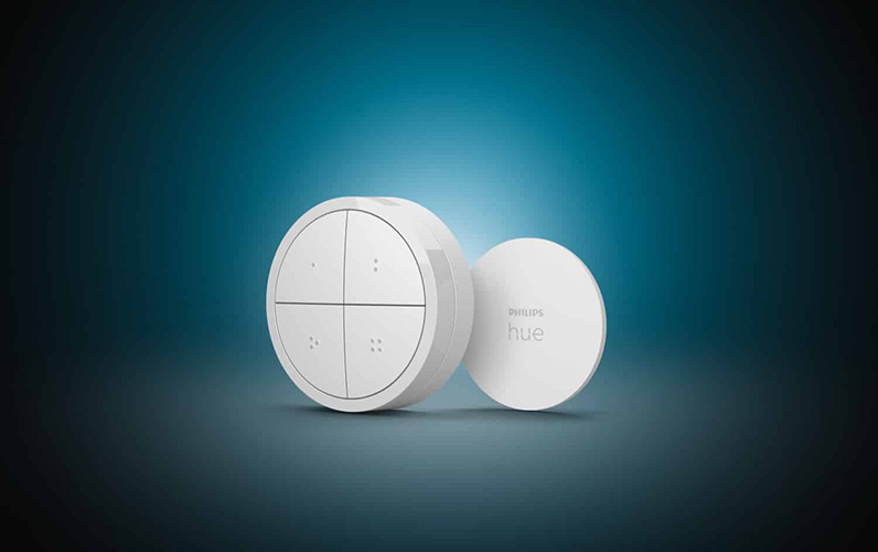 Philips Hue Tap dial switch with mini mount lifestyle