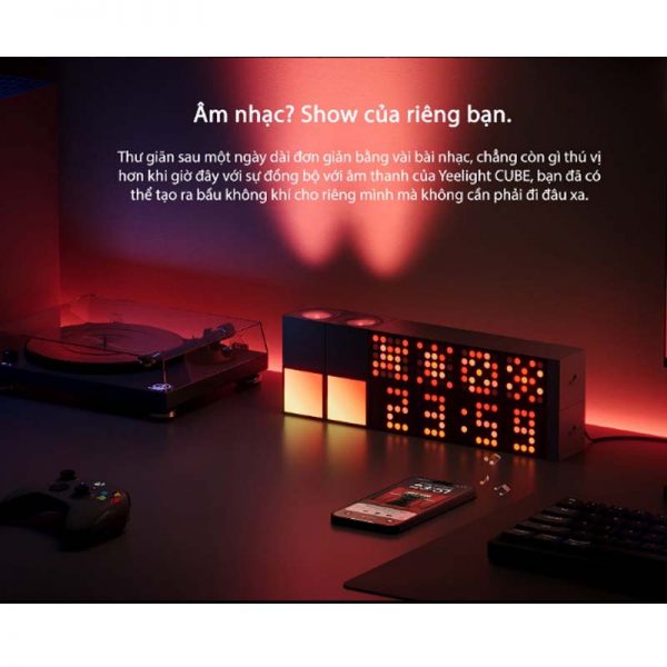 Đèn trang trí đa năng thông minh Yeelight Cube Smart Lamp 16 am nhac show cua rieng ban