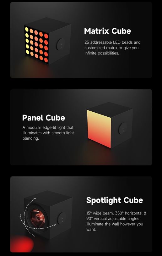 Đèn trang trí đa năng thông minh Yeelight Cube Smart Lamp 23 den thong minh yeelight cube smart lamp 3
