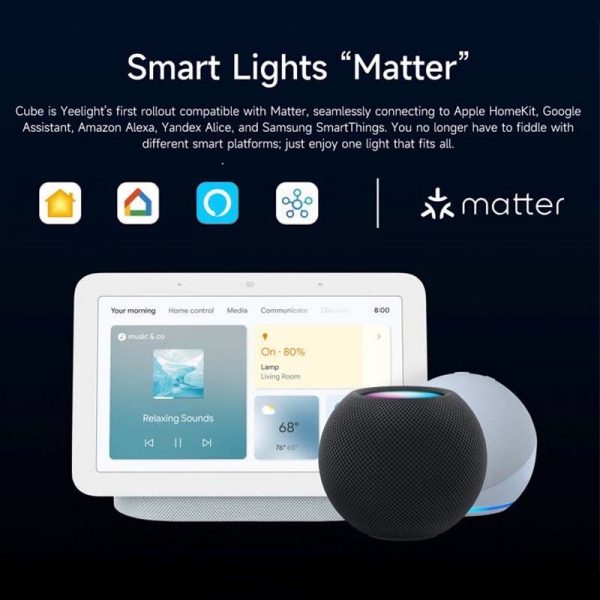 Đèn trang trí đa năng thông minh Yeelight Cube Smart Lamp 18 tuong thich matter