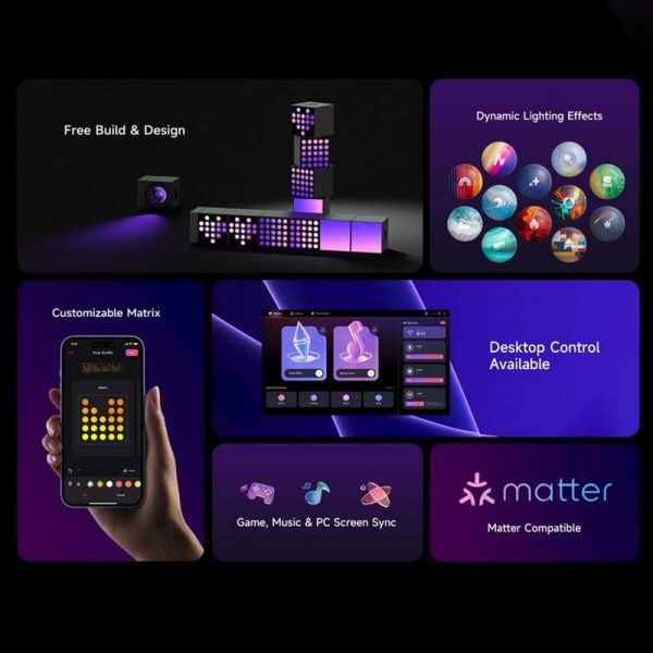 Đèn trang trí đa năng thông minh Yeelight Cube Smart Lamp 17 yeelight cube 5