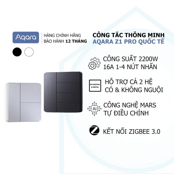 Công tắc Aqara Z1 Pro Smart Wall Switch - Bản Quốc Tế