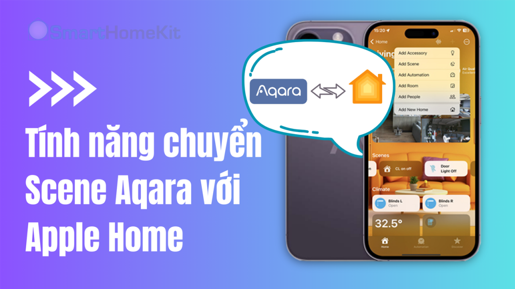 Cách chuyển ngữ cảnh thiết bị hồng ngoại từ Aqara Home sang Apple Home 1 Scenes from Aqara Home to Apple HomeKit