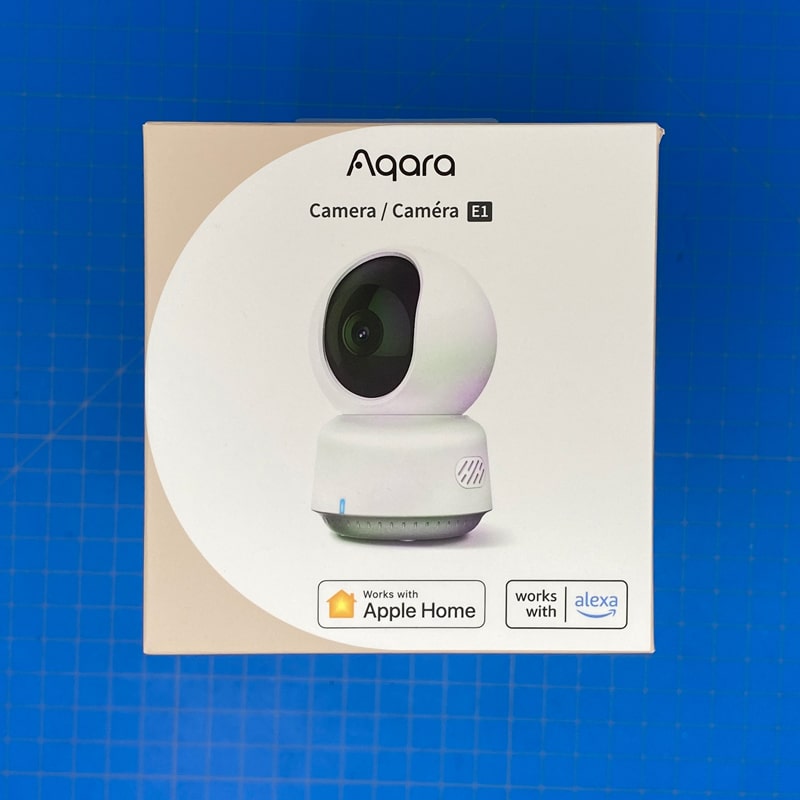 Review Camera Aqara E1 6E tương thích Homekit 2 Camera E1 box front