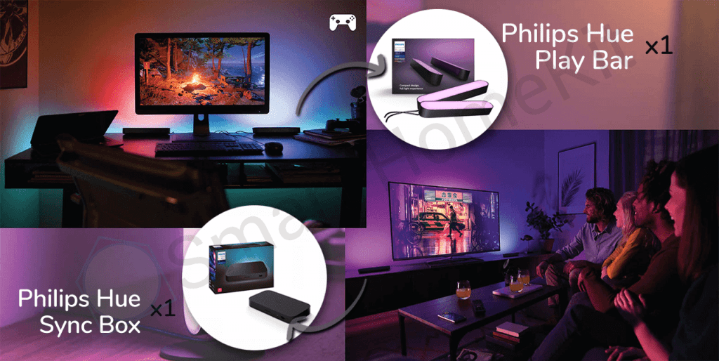 So sánh Philips Hue Play Gradient với Nanoleaf 4D lightstrip 4 Entertainment Room 2 1024x514 min