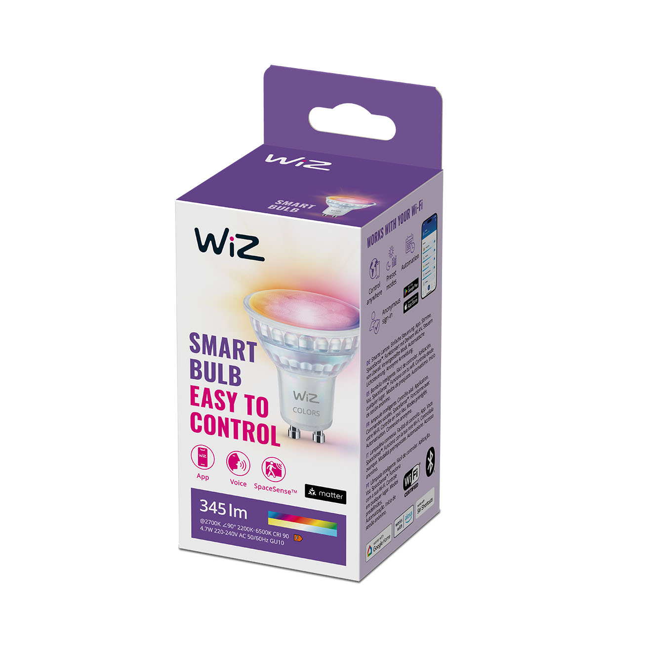 Signify ra mắt các dòng LED dây Wiz RGBIC mới năm 2024 9 20240617 wiz smart gu10 glass product
