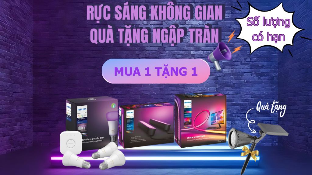Philips Hue - Rực sáng không gian, Quà tặng ngập tràn ! 1 BANNER REVIEW U200 6