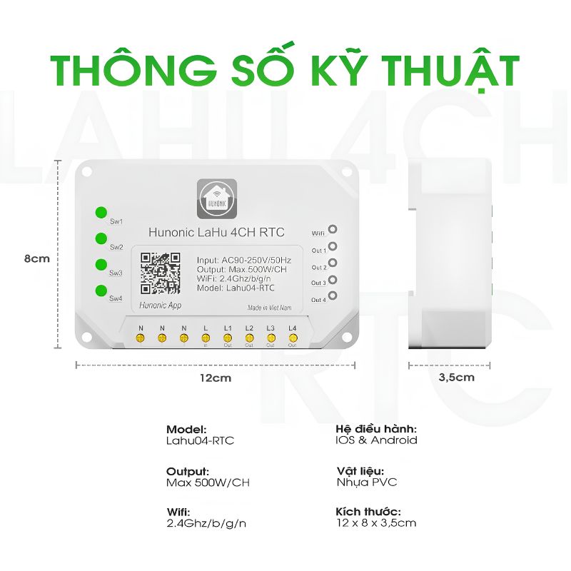 Công Tắc Thông Minh Lahu 04 RTC Tích Hợp IC Thời Gian Thực 4 Công Tắc Thông Minh Lahu 04 RTC Tích Hợp IC Thời Gian Thực - Ảnh 4
