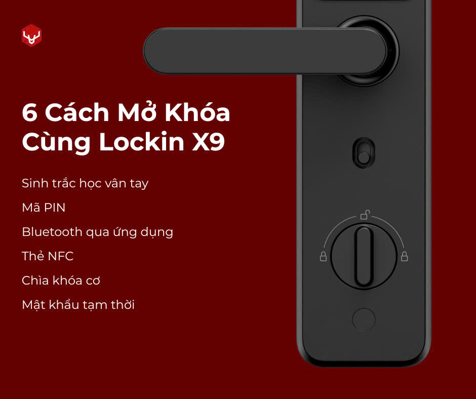 Khoá cửa vân tay thông minh Lockin X9 8 xiaomi lockin x9 3