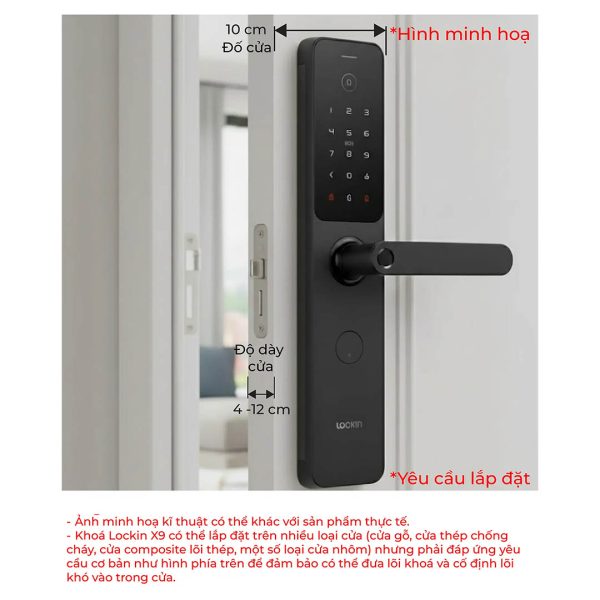 Khoá cửa vân tay thông minh Lockin X9 7 xiaomi lockin x9 4