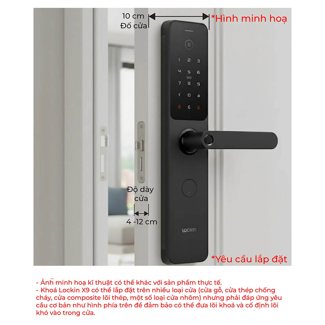 Khoá cửa vân tay thông minh Lockin X9 4 Khoá cửa vân tay thông minh Lockin X9 - Ảnh 4