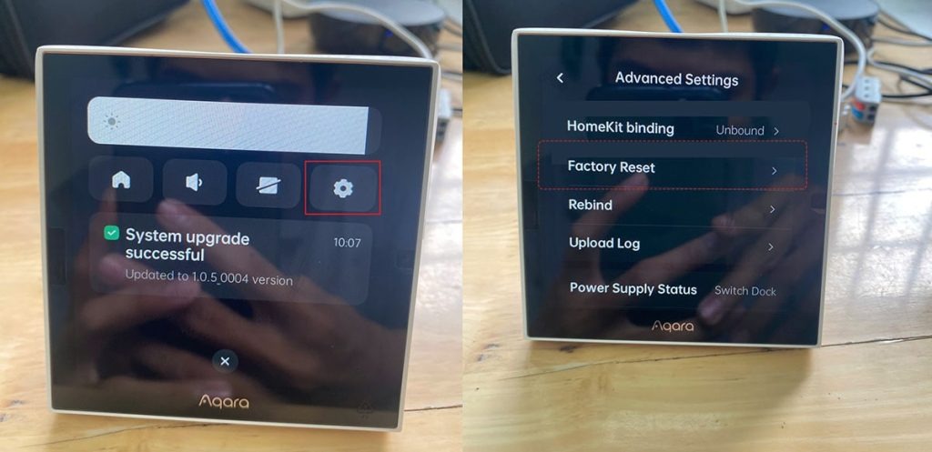 Hướng dẫn cài đặt và cấu hình màn hình Aqara S100 7 review aqara s100 reset