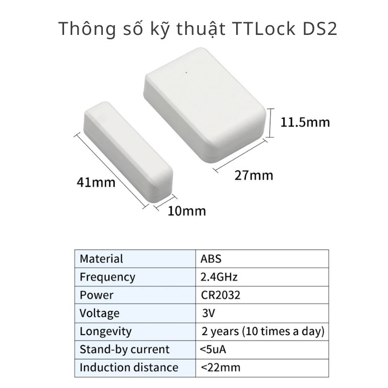 Cảm biến khoá cửa TTLock DS2 DS3 Door Lock Sensor 6 Cảm biến khoá cửa TTLock DS2 DS3 Door Lock Sensor - Ảnh 6