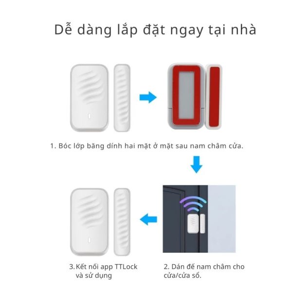 Cảm biến khoá cửa TTLock DS2 DS3 Door Lock Sensor 8 ttlock door senso lap dat