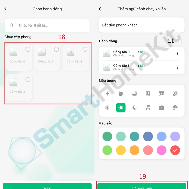 Hướng dẫn kết nối Hunonic Home Sever và công tắc Hunonic Smech 11 10
