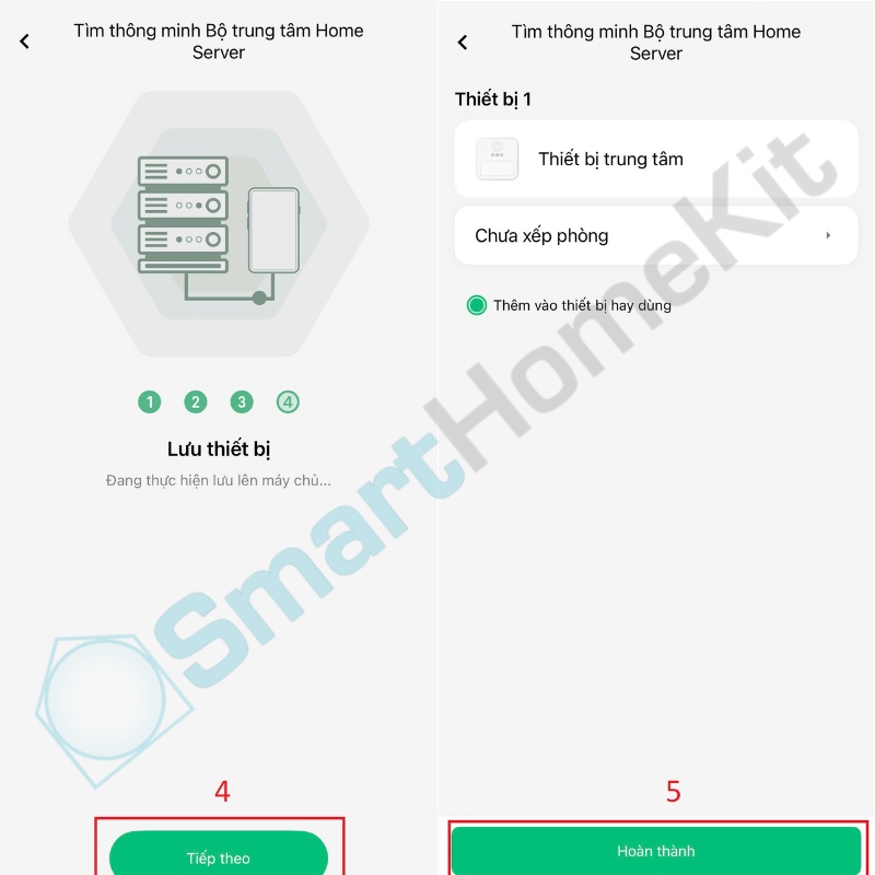 Hướng dẫn kết nối Hunonic Home Sever và công tắc Hunonic Smech 4 3 1