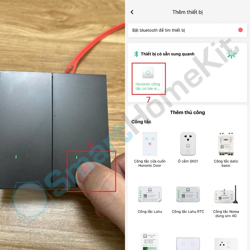 Hướng dẫn kết nối Hunonic Home Sever và công tắc Hunonic Smech 5 4 1