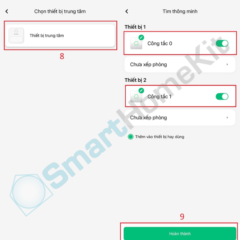Hướng dẫn kết nối Hunonic Home Sever và công tắc Hunonic Smech 6 5 2