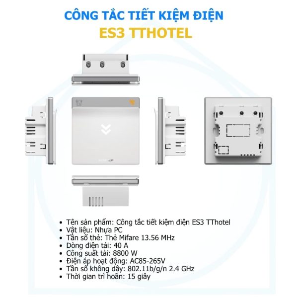 Công tắc tiết kiệm điện ES3 TTLock Hotel 11 Cong tac tiet kiem dien ES3 TTHotel 2