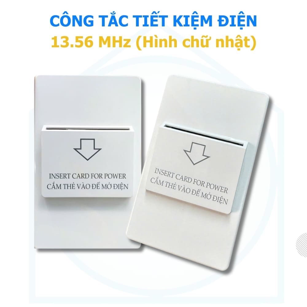 Công tắc tiết kiệm điện TTLock Hotel 13.56 MHz hình chữ nhật 1 Công tắc tiết kiệm điện TTLock Hotel 13.56 MHz hình chữ nhật