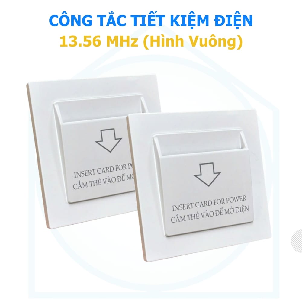 Công tắc tiết kiệm điện 13.56 MHz hình vuông TTLock Hotel 1 Công tắc tiết kiệm điện 13.56 MHz hình vuông TTLock Hotel
